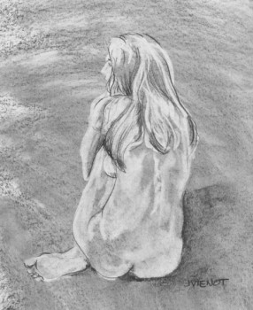 Erased Value Study, Female on One Hip, Away