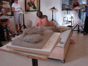 10-Hour Figure Sculpture 2 - Joan Vienot My attempt, from behind