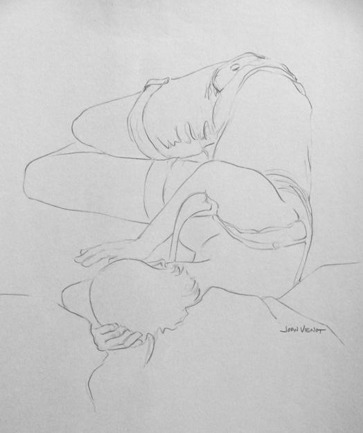 Teacher, Lying on Side