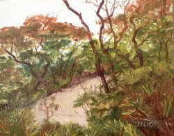 2013-0410 Grayton Nature Trail Oil painting of Nature Trail at Grayton Beach State Park