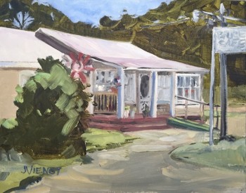 Oil painting of Bruce Cafe, in Bruce, Florida
