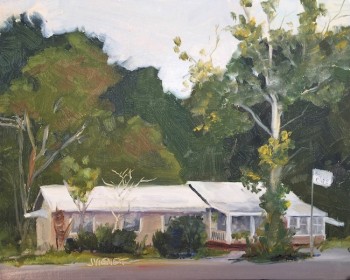 Oil painting of Bruce Cafe, Bruce, Florida
