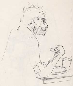 Airport Sketches, Man Eating