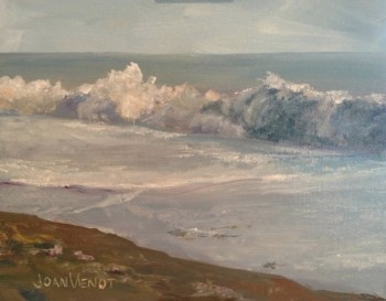Oil painting of wave, in Julie Gilbert Pollard workshop