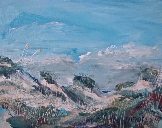 Oil painting of dunes at Grayton Beach State Park