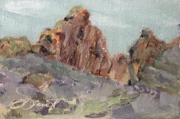 Oil painting (study) at Devil's Backbone Open Space, Larimer County, Colorado