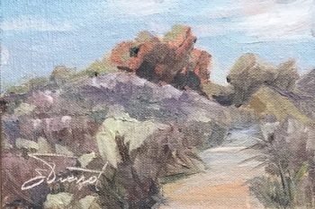 Oil painting (study) at Devil's Backbone Open Space, Larimer County, Colorado