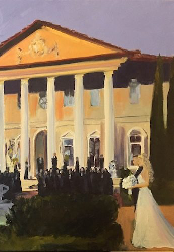 Wedding Painting Alex Anne Garrett en plein air detail